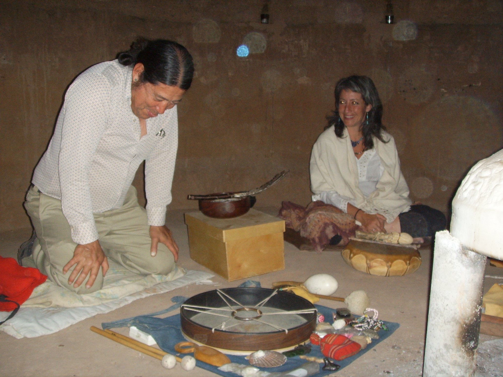 Dr. Courtni Hale training with Tata Patricio Dominguez in Albuquerque