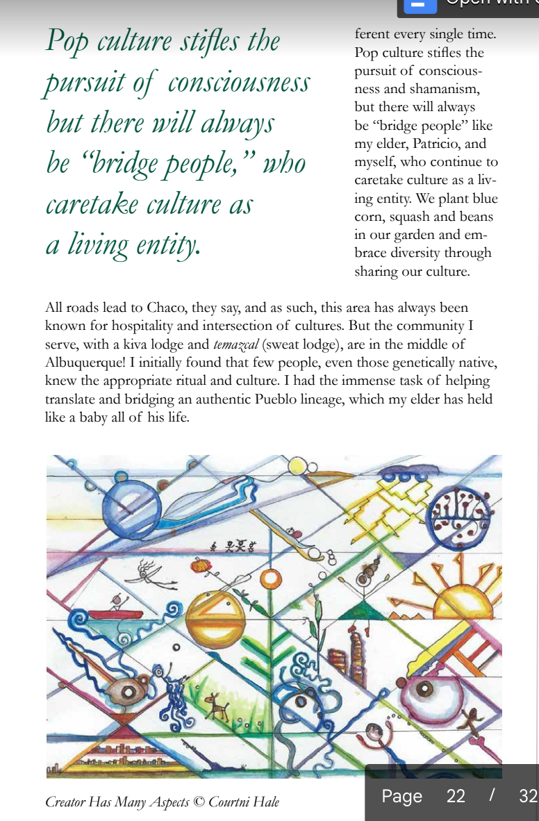 Creator Has Many Aspects — original artwork by Courtni Hale, published in Green Fire Times