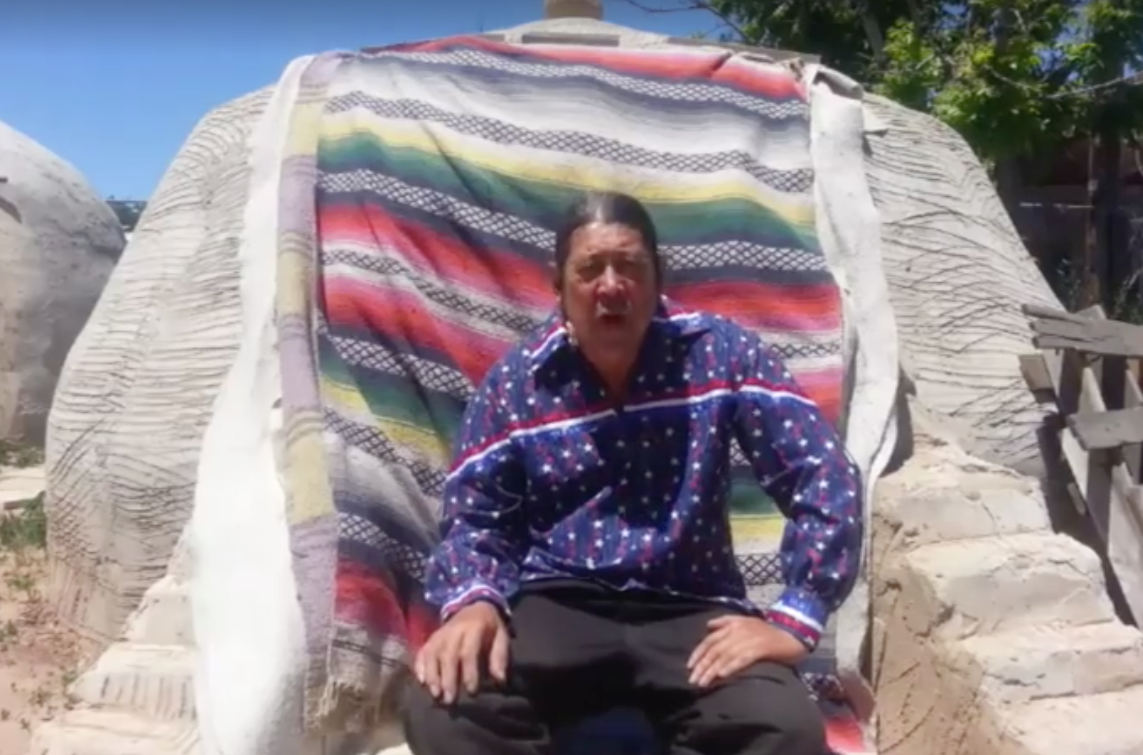 Community temazcal sweat lodge — Tata Patricio Domínguez leading traditional ceremony, New Mexico