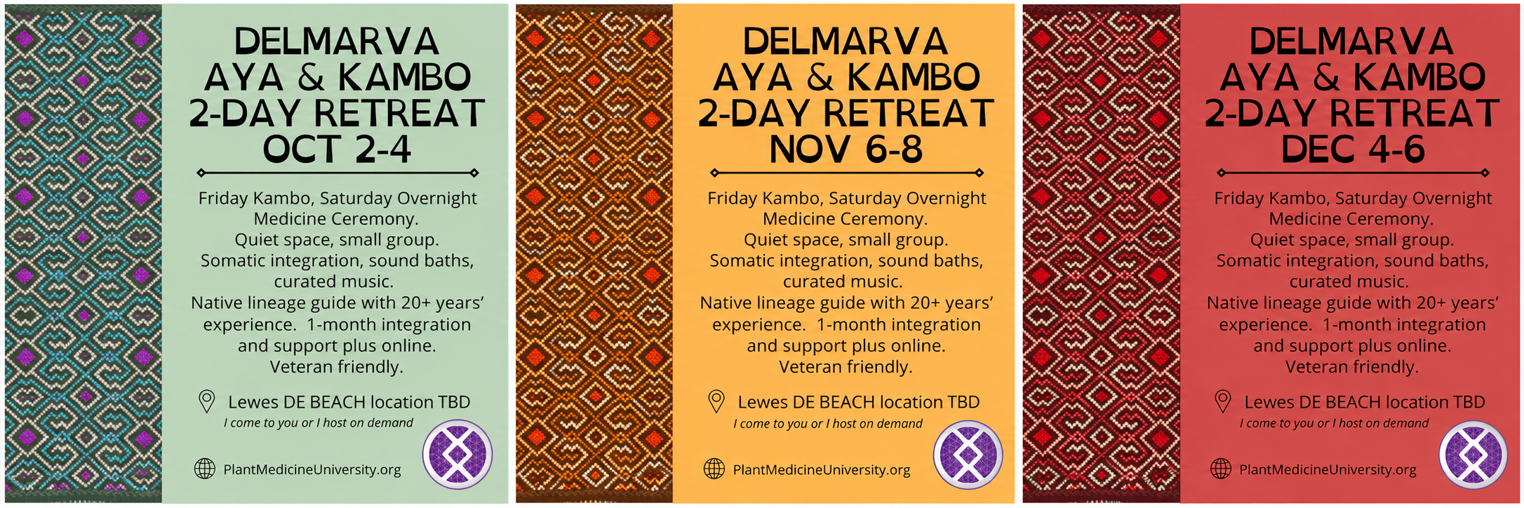 Fall 2026 Ceremonial Weekends — October 2–4, November 6–8, December 4–6